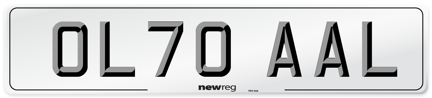 OL70 AAL Number Plate from New Reg